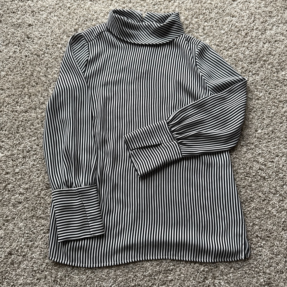 Chico's Monochrome Striped Top